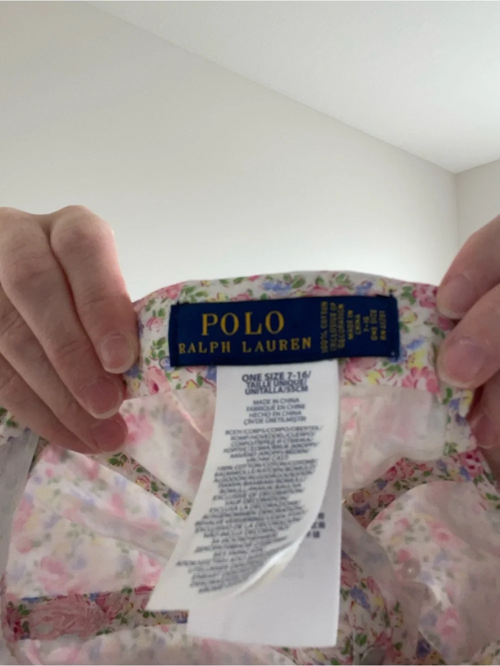 Polo Ralph Lauren Pink Floral Baseball Cap with Blue Label